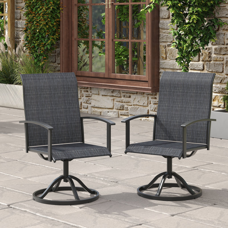 Chaise de patio pivotante, Gris anthracite