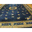 Hand Knotted Wool Area Rug in Blue