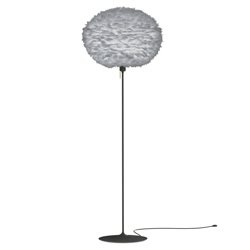 Homan 70.8'' Traditional Floor Lamp, Gray, Black