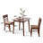Rowley 3-Piece Solid Wood Modern Square Breakfast Nook Dining Table Set-91296958