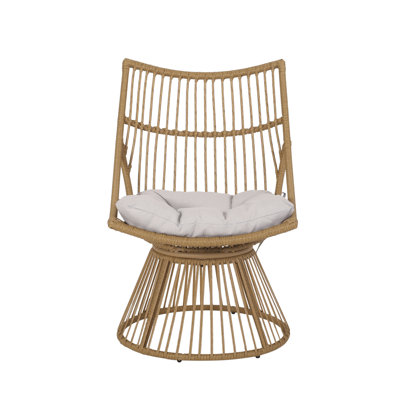 Darrall Wicker Outdoor Club Chair Lounge Chair -  Brayden Studio®, AA264F180F2B497296341B61749936C1