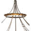 Luminaire suspendu inversé Fleur-de-Lite de 57 po de large Fleur-de-Lite