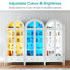 Vitrine de rangement arquée avec lumières DEL, luminosité réglable et induction humaine intelligente-1258944816