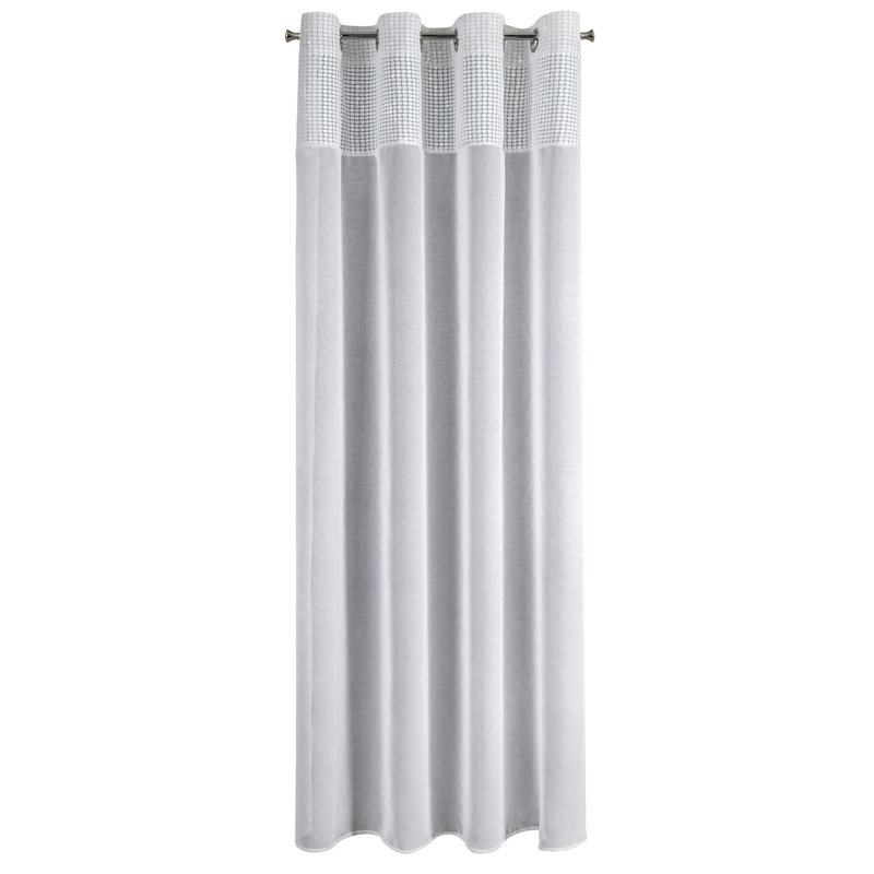 Katel Eyelet Sheer Curtain, White