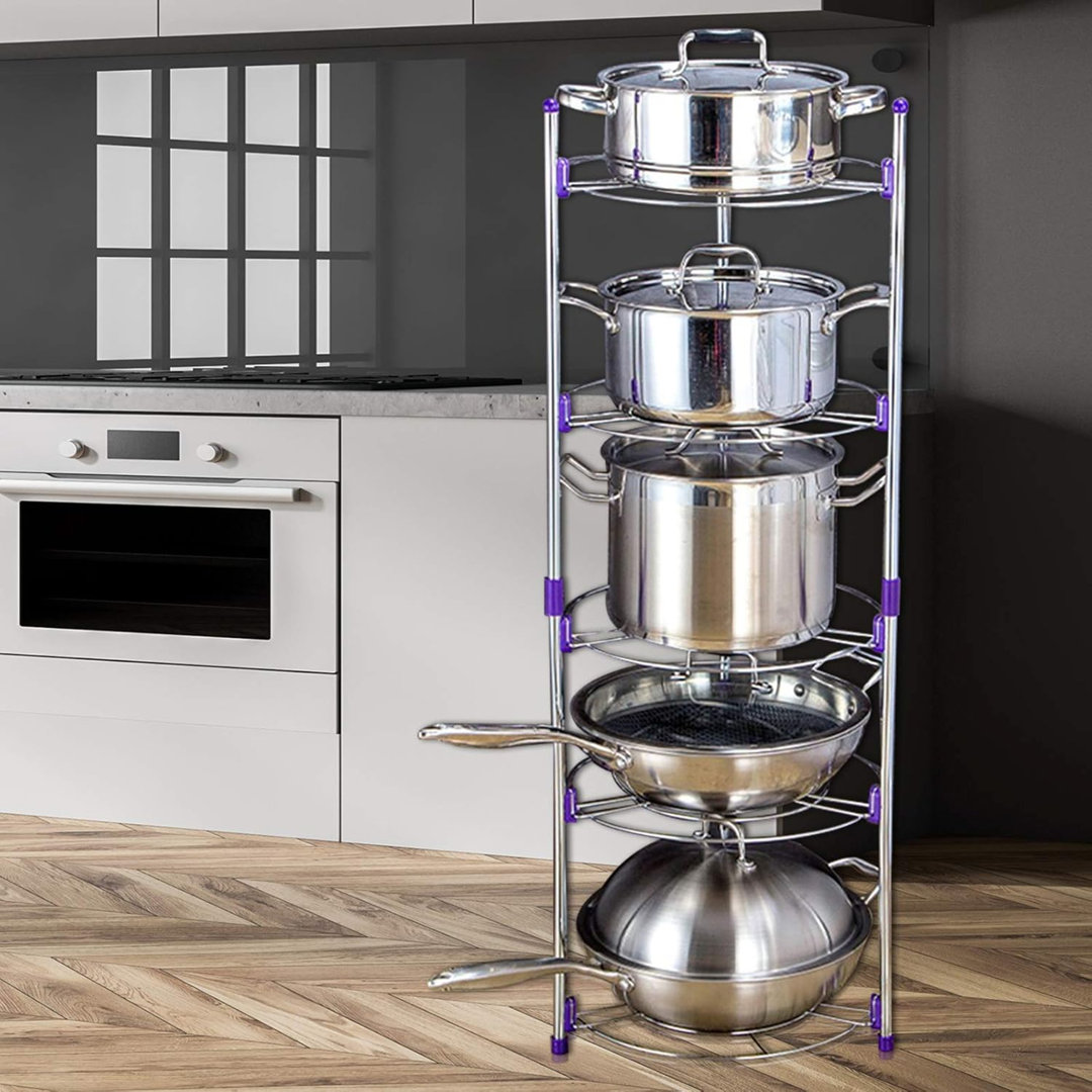 Stainless Steel Rectangle Free Standing Pot Rack