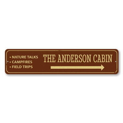 Family Cabin Custom Aluminum Sign