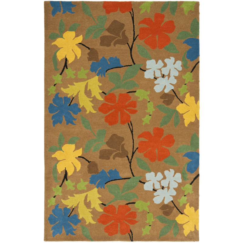 Soho Hand Tufted Wool And Viscose Floral Rug, Rectangle 8'3" x 11'