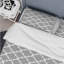 Ensemble de housse de couette moderne gris et blanc quadrilobe-109155781