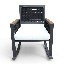 Chaise berçante en teck et aluminium East Green