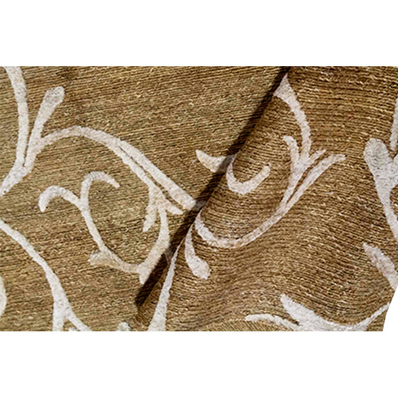 Himalayan Floral Area Rug in Brown