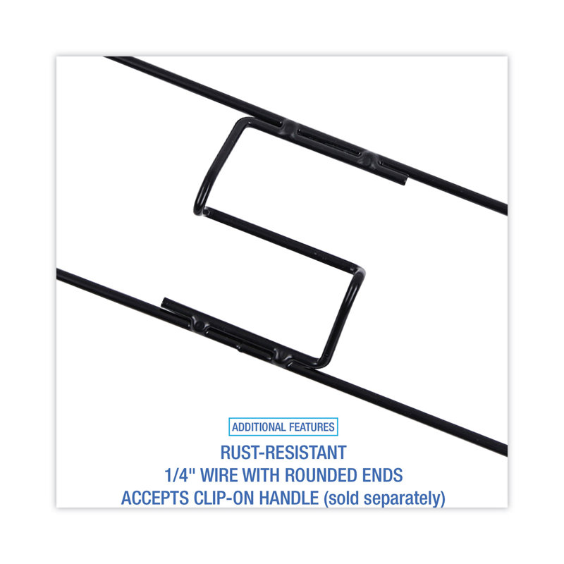 48" Zinc-Plated Clip-On Dust Mop Frame with Rounded Ends