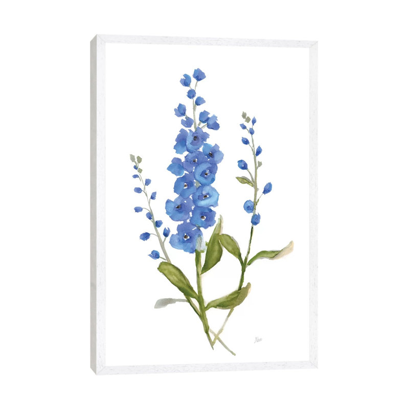 Petite Botanical I - Painting on Canvas, White Framed, 101.6 cm H x 66.04 cm W