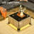 Carolle 13 Piece Patio Sectional Furniture With Swivel Rocking Chairs, Rattan Wicker Coversation Set With Glowing Coffee Table, Outdoor Sofa Set With Fire Pit For Outside Porch Balcony Backyard Pool-2140750609