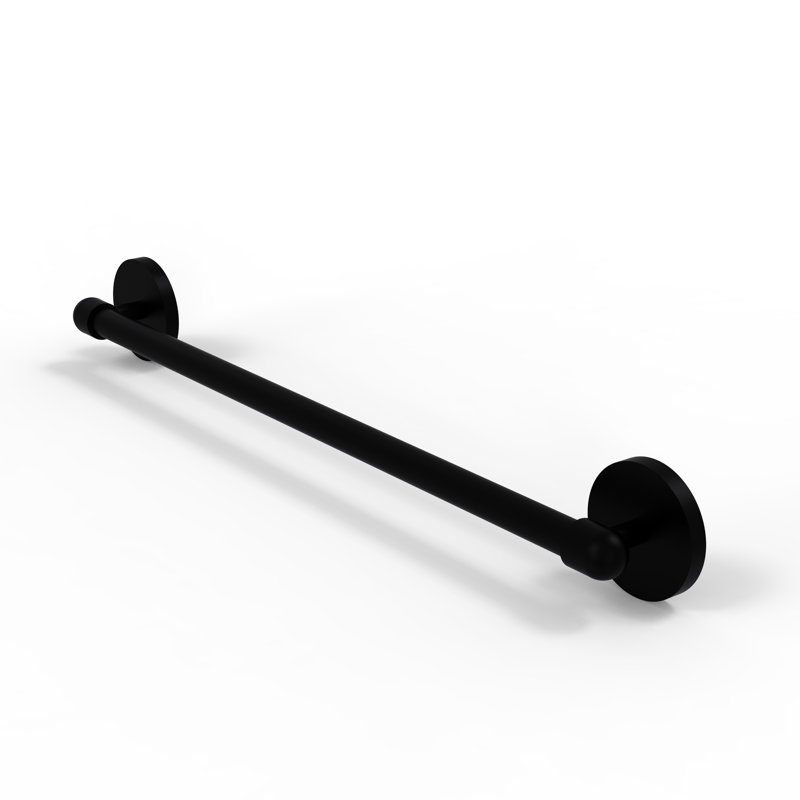 Barre à serviettes murale Itzhak, Noir mat,  H 3 po x L 30 po x P 2,5 po