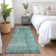 Machine Washable Indoor/Outdoor Xhevrie Teal Rug