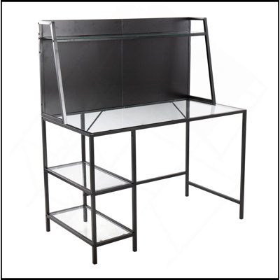 Tier Contemporary Desk In Frosted Glass By Lumisource