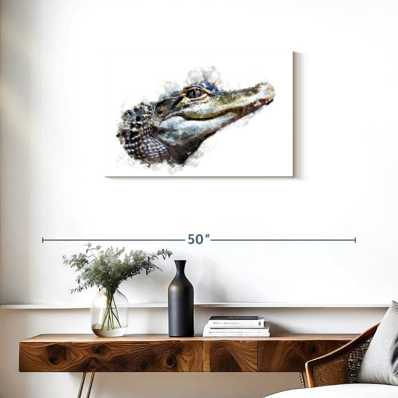 Crocodile Head, 20" H x 30" W
