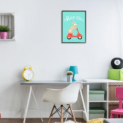 «Ride on Dog Motorbike Scooter» par Heather Strianese - peinture