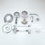 Système de douche double à 3 jets en chrome poli (valve incluse)-126375053