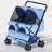 Double Pet Stroller For 2 Dogs & Cats, Foldable Two-Seater Carrier With 44 Lbs Capacity, 360° Wheels & Storage Basket