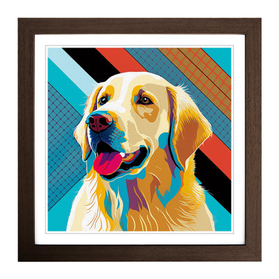 Golden Retriever Constructivism - Framed Print
