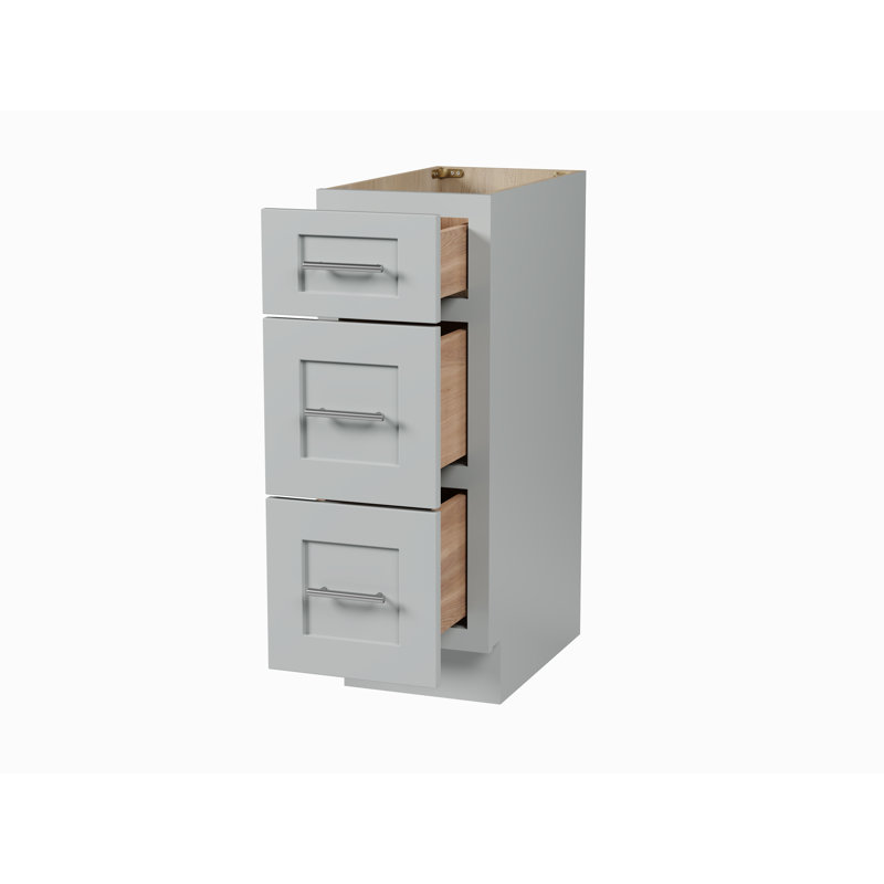 Base de meuble-lavabo 3 tiroirs Disar, Gris