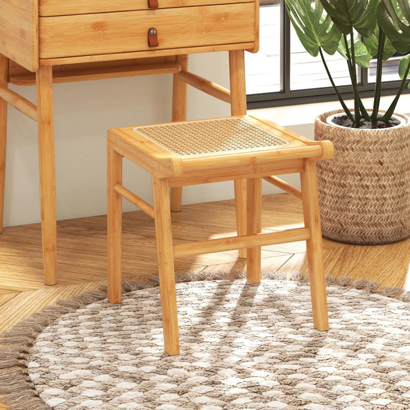 Bamboo / Rattan Accent Stool