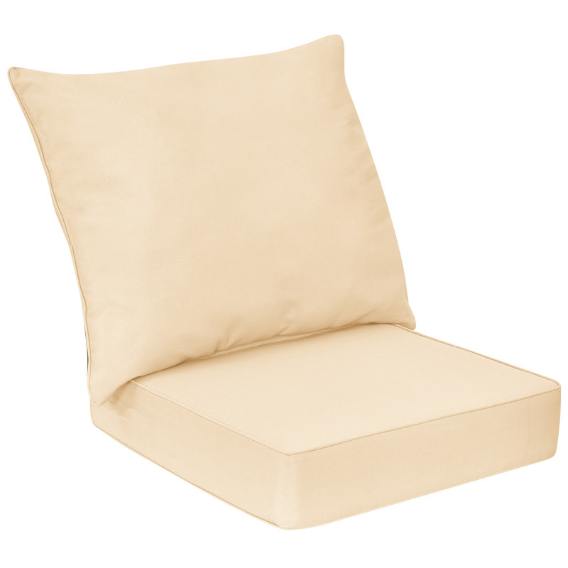 Outdoor 6'' Lounge Chair Seat / Back Cushion, Beige