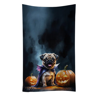 Pug Puppy Halloween Kitchen Towel