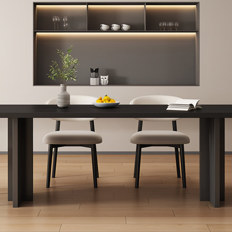 Rectangular light luxury dining table, 29.5"H x 62.9"L x 31.4"W