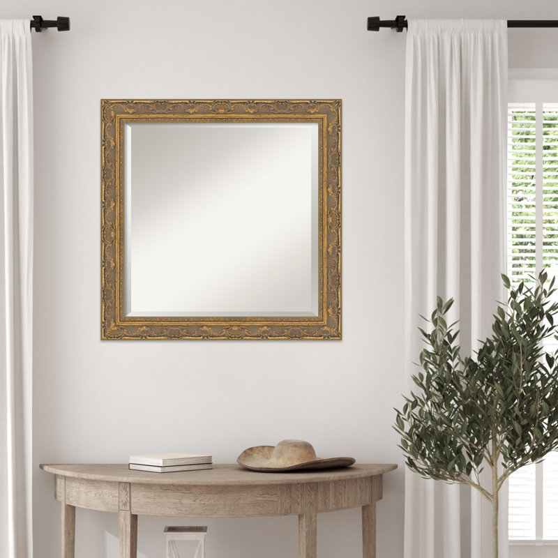 Miroir mural Filigree, Doré, 24,5 po x 24,5 po