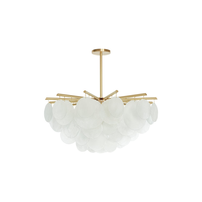 Grand lustre rond Nimbus, Laiton satiné