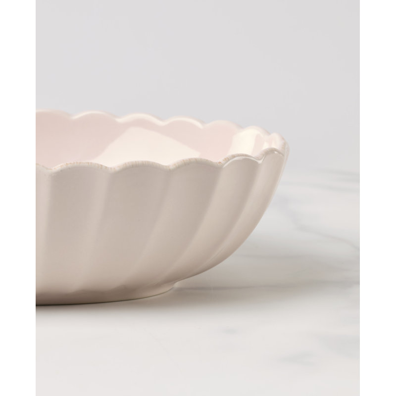 Lenox French Perle Scallop Blush Serving Bowl