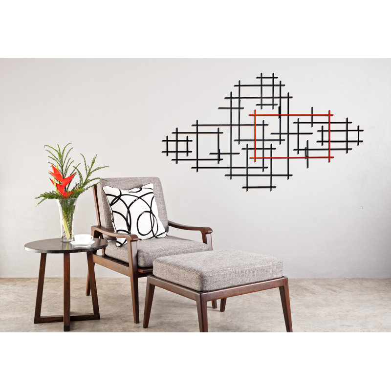 Rectangulation Handmade Metal Wall Decor by Karo Martirosyan