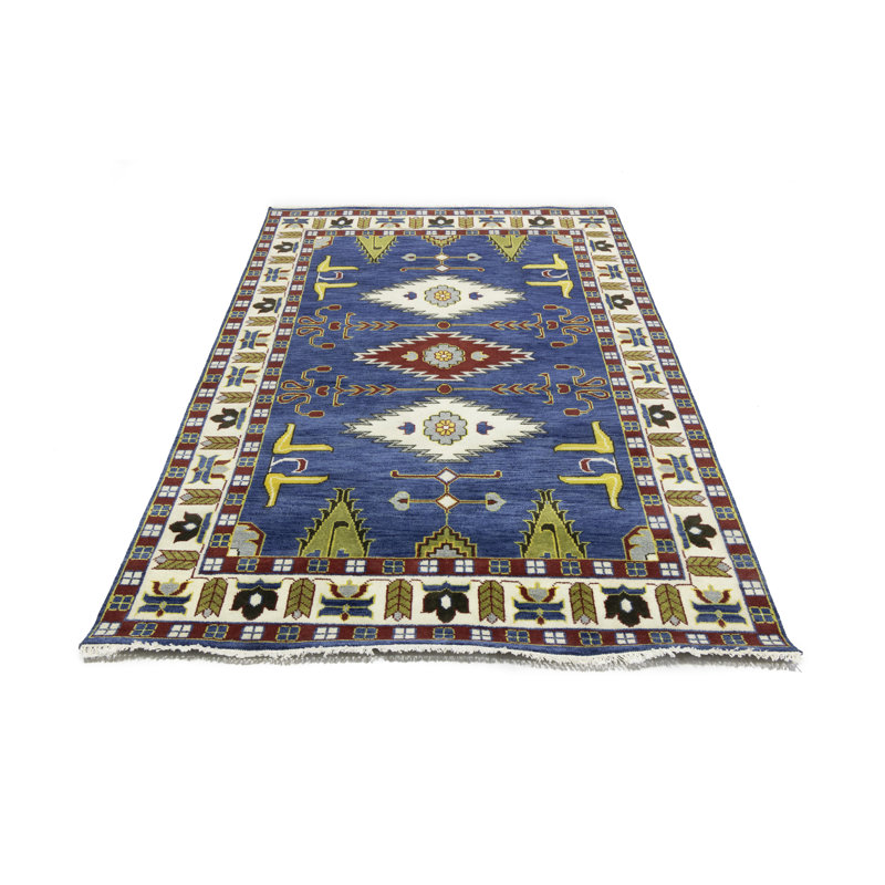 Tapis rectangulaire en laine 5 pi 9 po x 8 pi 11 po Kaptan