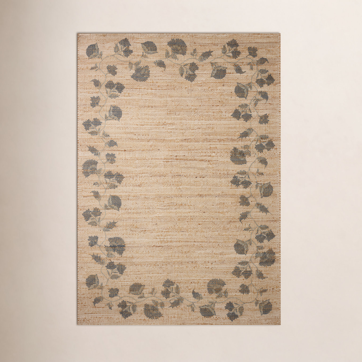 Rue Natural / Denim Area Rug, Rectangle 7'6" x 9'6"