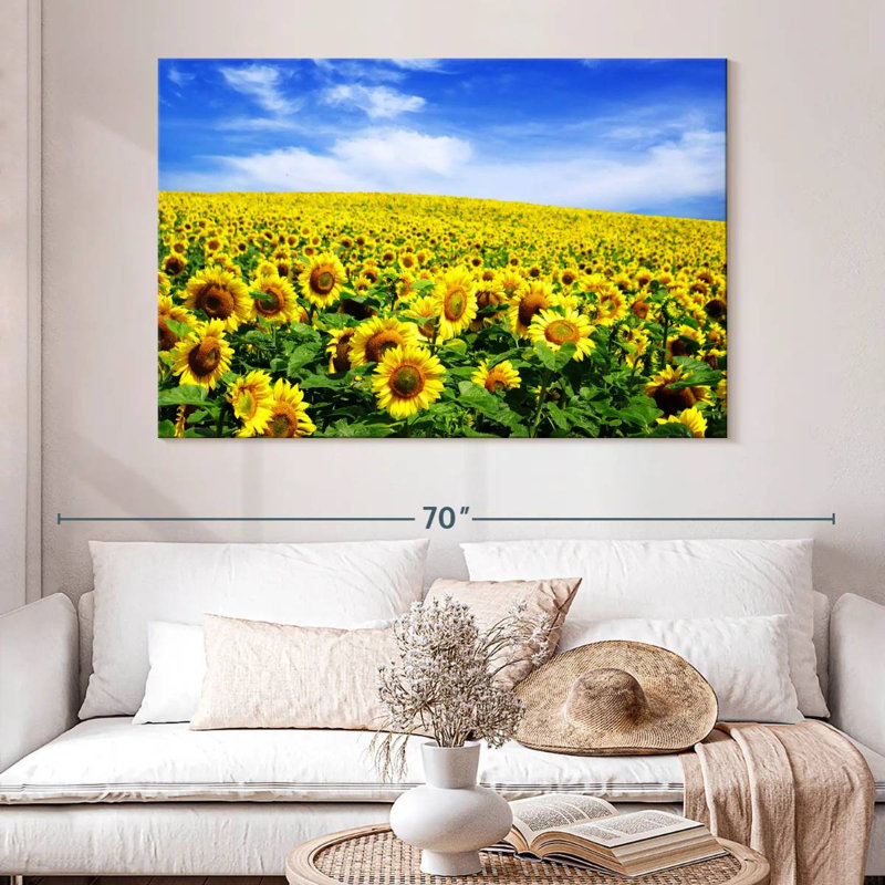 Tournesols d'Alvord sous un ciel bleu, H 34 po x l 51 po