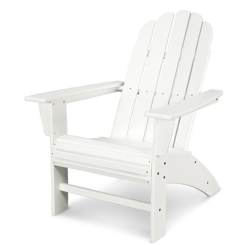 POLYWOOD Vineyard Curveback Resin Adirondack Chair, White