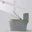 Toilette anti-odeur silencieuse à double chasse gris et or (siège inclus)
