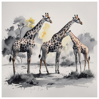 Édredon aquarelle girafe