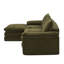 Canapé modulaire modulaire, canapé en L en forme de nuage avec 1 repose-pieds mobile, canapé en chenille confortable avec coussins moelleux pour le salon (vert)