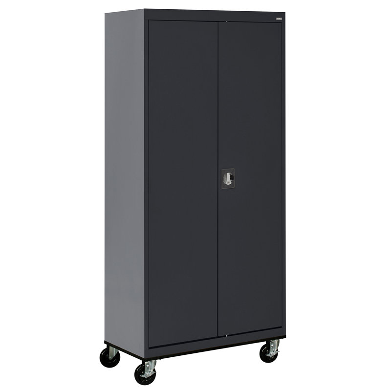 Steel, 78" H x 36" W  x  24" D, Black