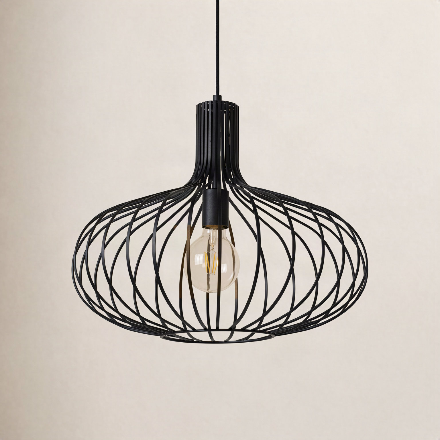 Kern Dimmable 1 - Light Pendant, 16.5" H x 19.75" W x 19.75" D, Black