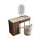 Meuble-lavabo de rangement en cuir en forme de fer à cheval, panneau de style rock simple de 27,56 pouces