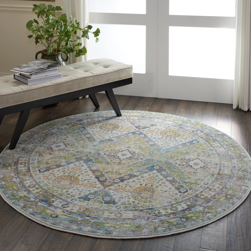 Goldrick Oriental Area Rug, Round 183cm