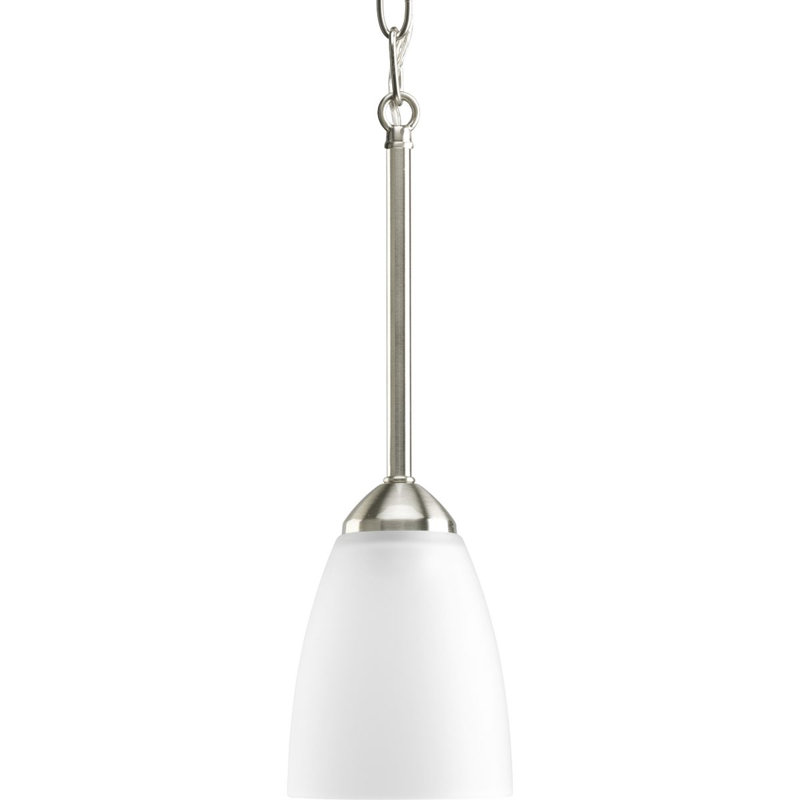 Luminaire suspendu à 1 lumière Carilynn, Nickel brossé, Non