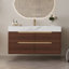 Meuble-lavabo moderne en pierre frittée 35,4 po Lioren avec tiroirs à fermeture en douceur et bois imperméable