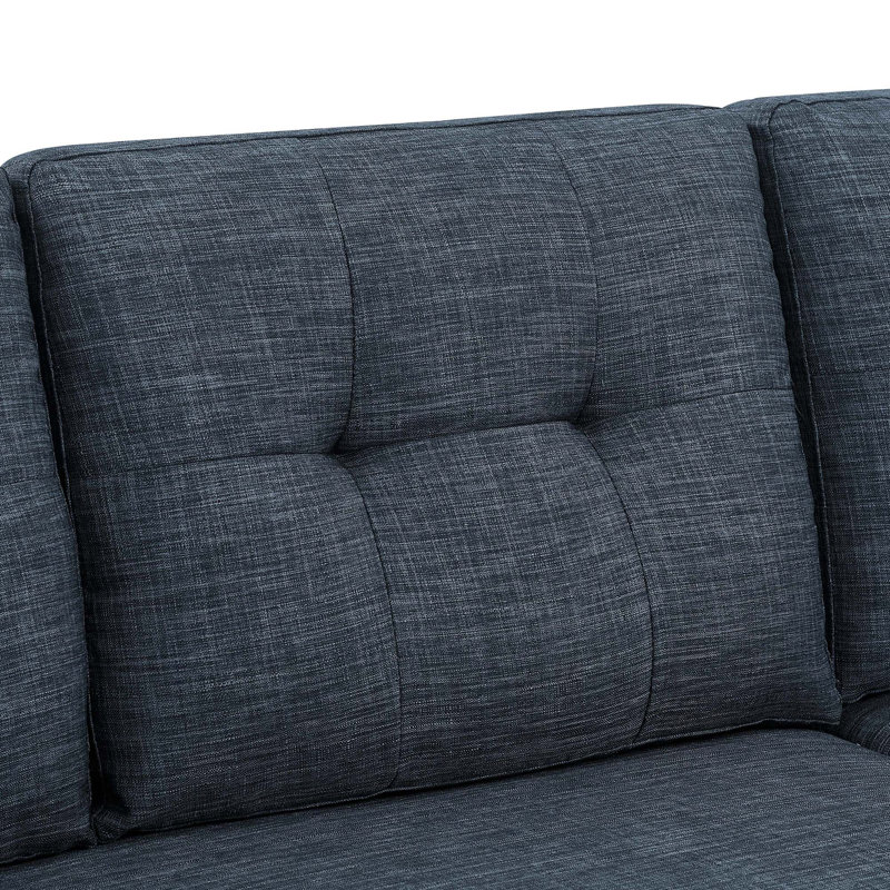 Linen Blend Sleeper Sofa with Reversible Chaise