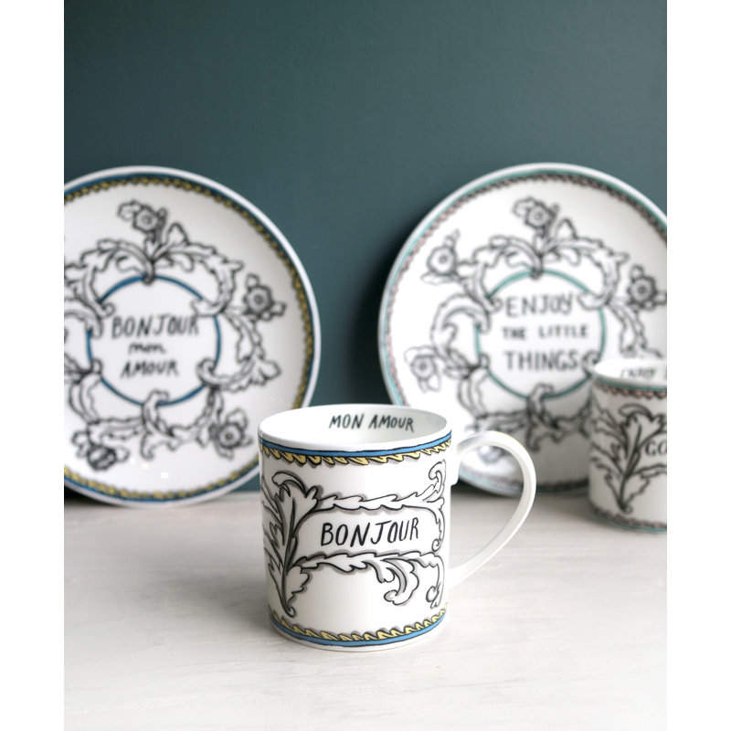 Mon Amour Bone China Coffee Mug