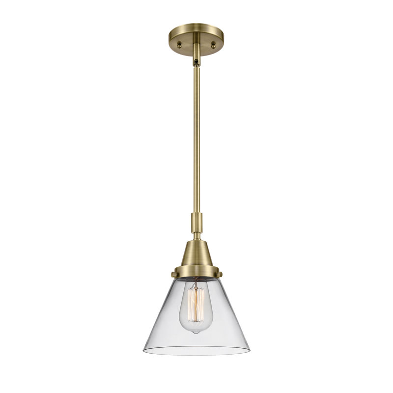 Xaniah 1 - Light Single Pendant, Matte White, 50.12" H x 12" W x 12" D, Oil Rubbed Bronze